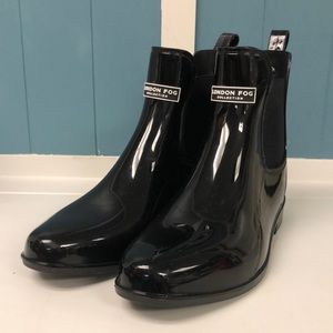 London Fog Collection Women’s winter‎ black Rain Boots women’s size 10